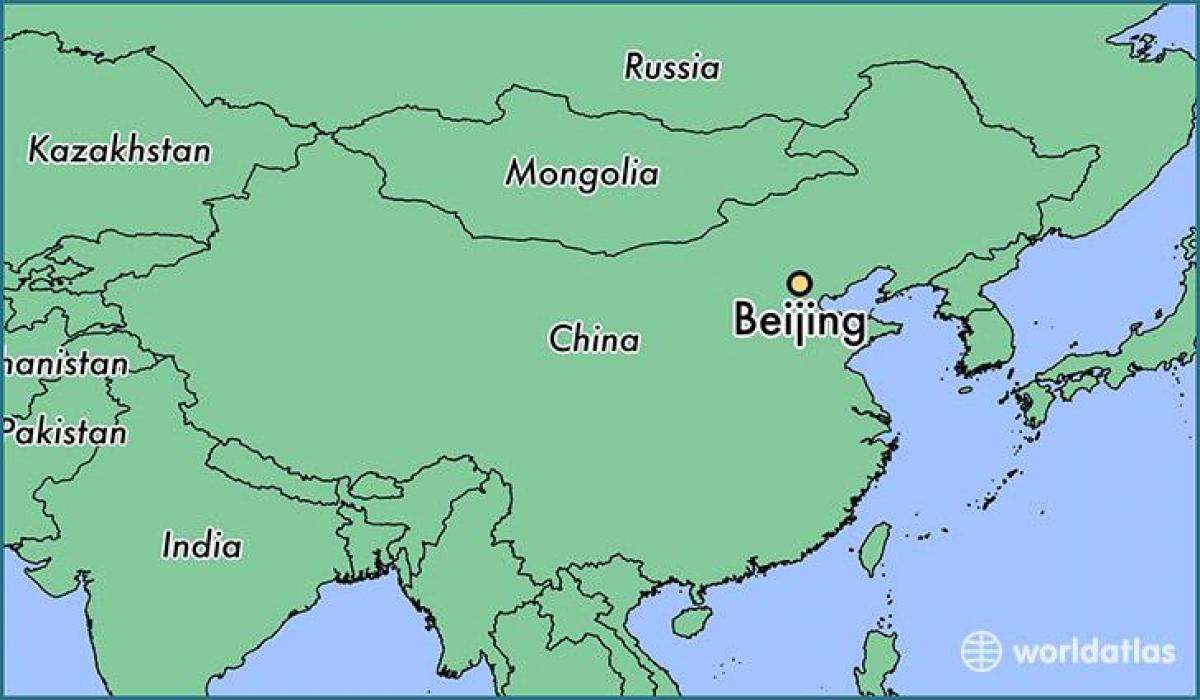 بیجنگ چین دنیا کے نقشے
