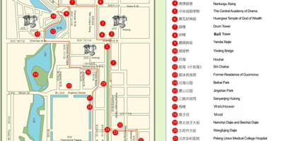 نقشہ کے بیجنگ hutong