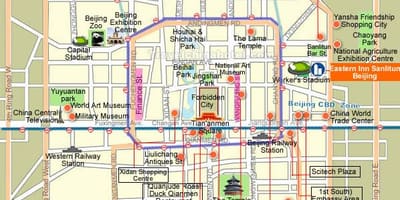 Sanlitun بار سٹریٹ بیجنگ نقشہ