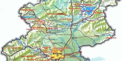 نقشہ کے بیجنگ topographic